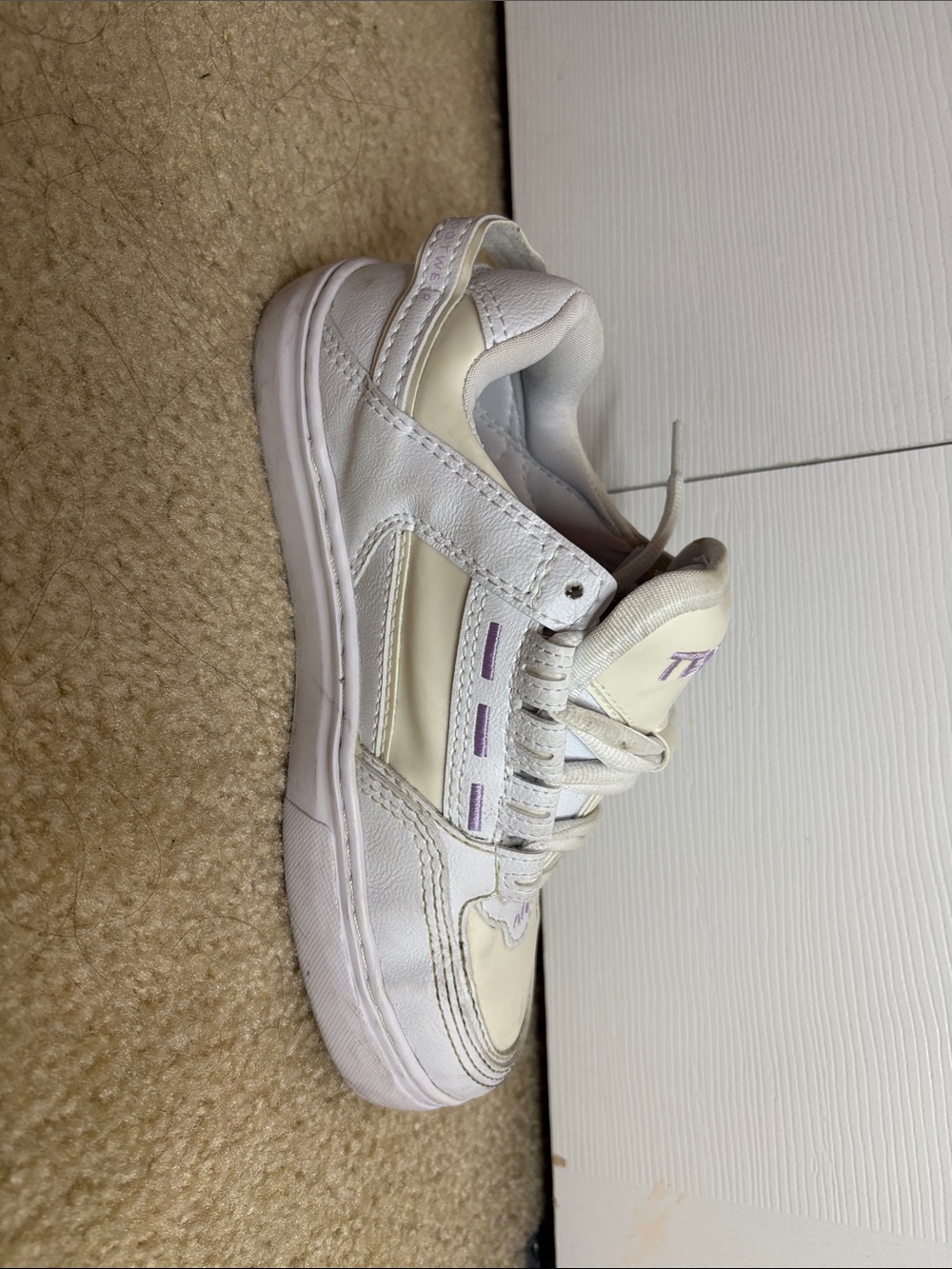 TESLA White and Light Purple Sneakers (Change colors in sun) - Picture 3 of 4